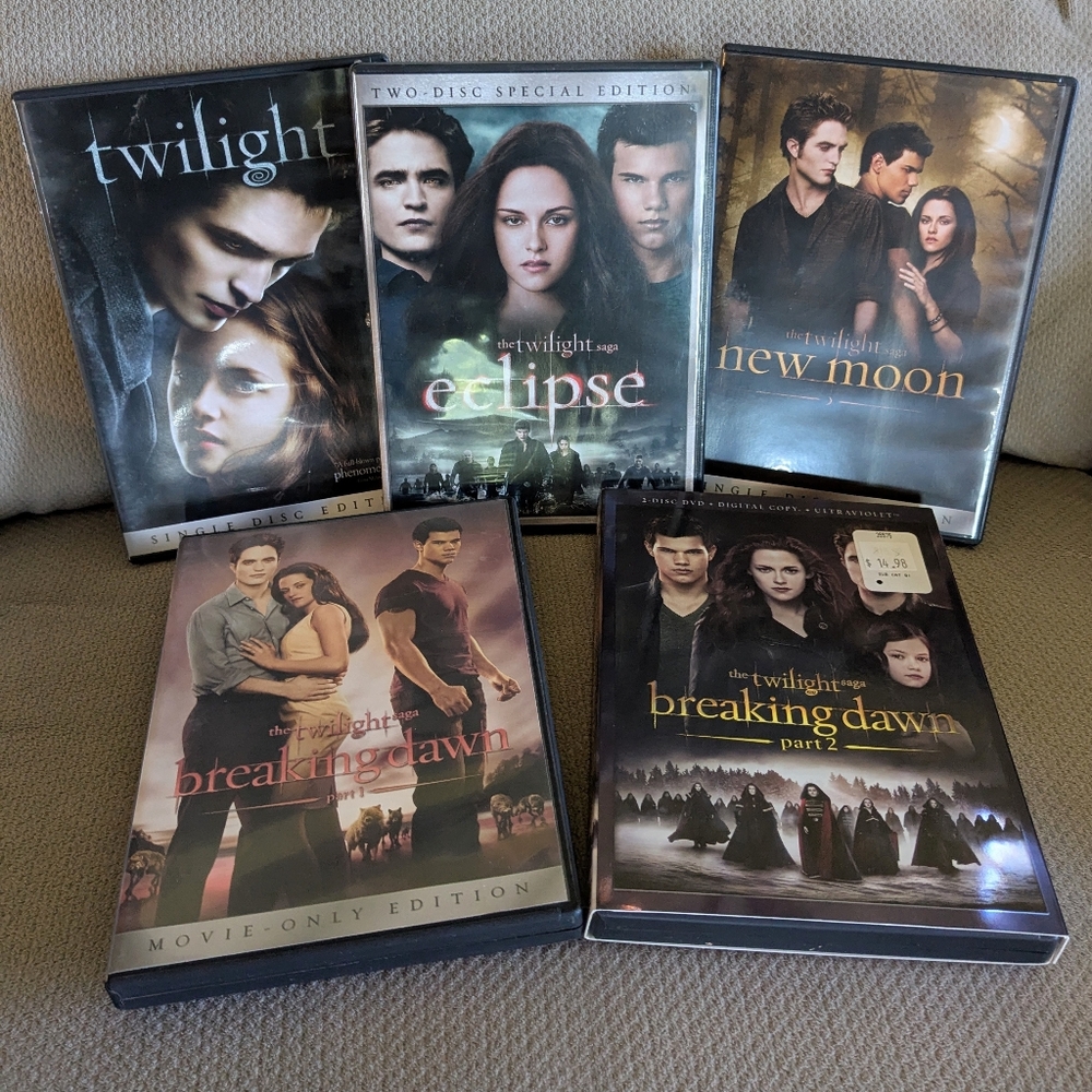 Twilight Series, 5 DVDs, EUC
